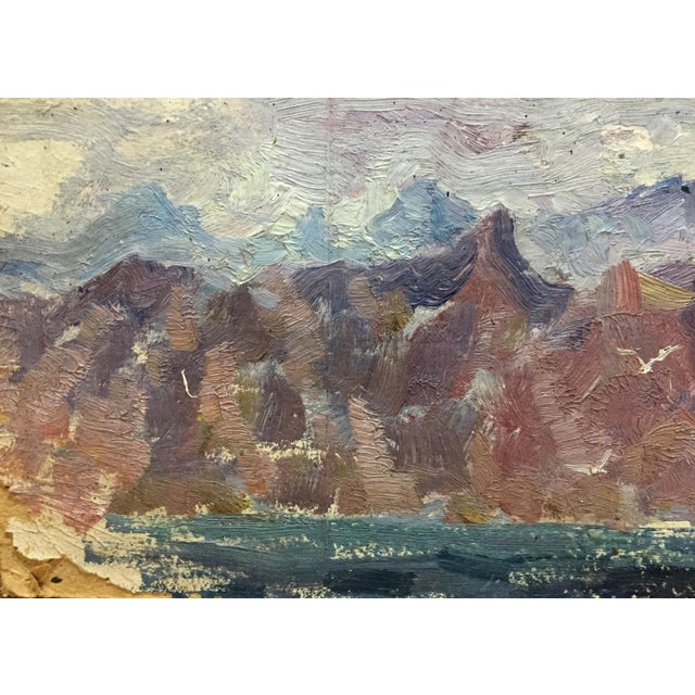1960s Double Oil Painting Landscapes. Castle For Sale - Image 4 of 12