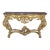French Louis XV Giltwood Carved Walnut Marble Top Console Table Circa 1890s For Sale