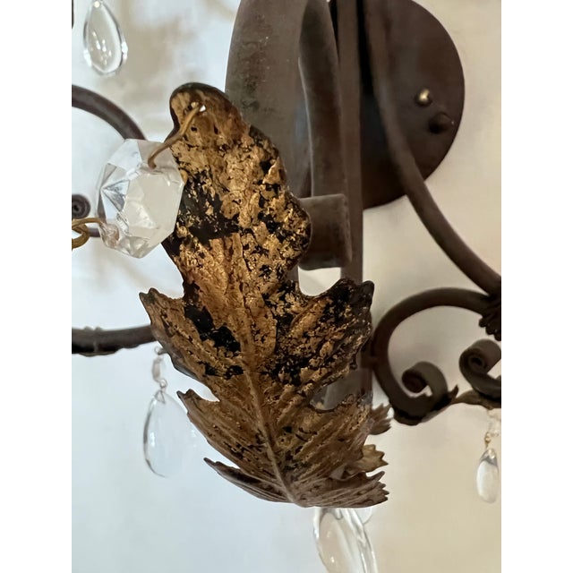 Vintage French Provincial Wall Sconces by Currey & Company - a Pair For Sale In Oklahoma City - Image 6 of 13