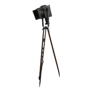 Stage Spotlight on Wooden Stand, 1930s For Sale