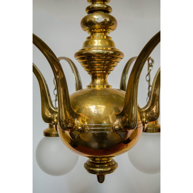 Art Deco Chandelier, 1930s For Sale - Image 4 of 5