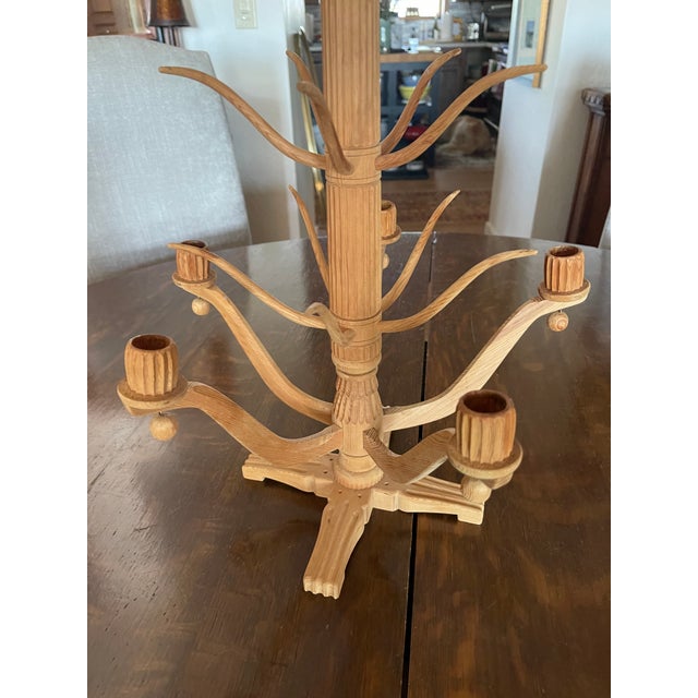 1960s Folk Art Farmhouse Swedish Urshult Christmas Tree Candelabra For Sale - Image 5 of 6