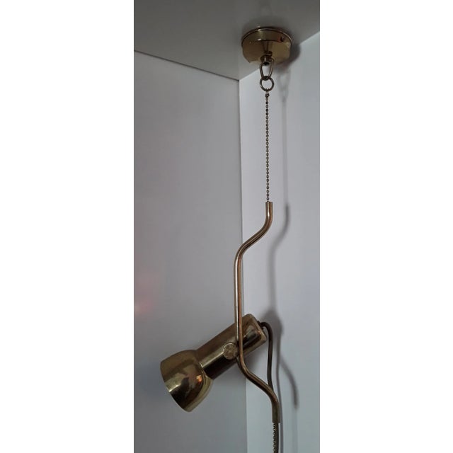 Vintage All-Adjustable Golden Ceiling Lamp, 1980s For Sale - Image 4 of 8
