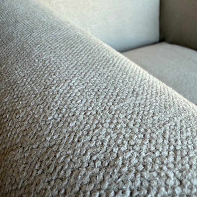 Belgian Stone Washed Linen Slip Covered Chair - Flax For Sale In Los Angeles - Image 6 of 8