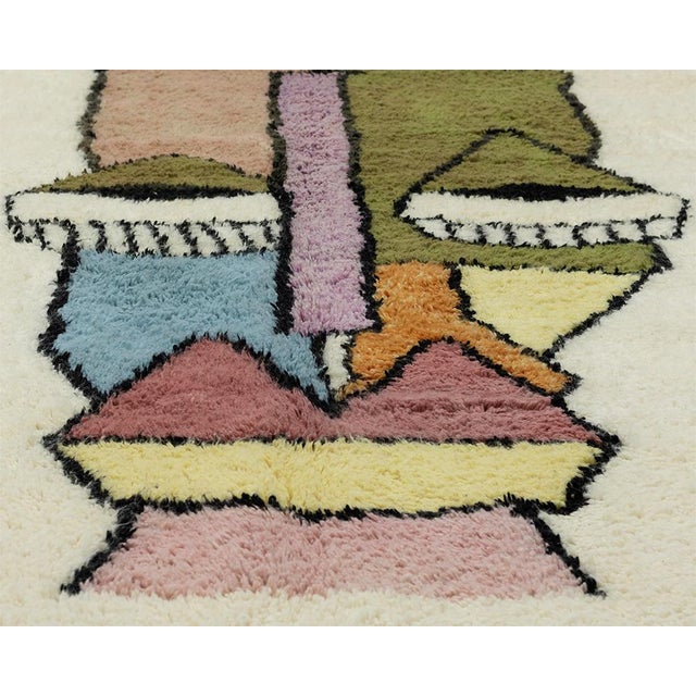 Contemporary Hand-Knotted Wool Rug by Azele Studio For Sale - Image 3 of 11