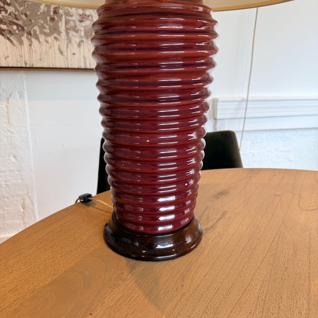Christopher Spitzmiller, Inc Christopher Spitzmiller Spiral Lamp in Scarlett For Sale - Image 4 of 9