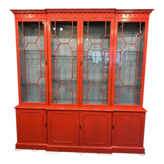 1920s Antique Glass Cabinet For Sale