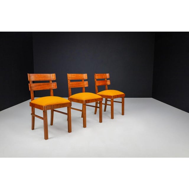 Art Deco Dining Chairs attributed to Jindřich Halabala, Cz, 1930, Set of 4 For Sale - Image 9 of 11