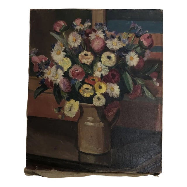 Georges Darel, Bouquet de Fleurs, 1923, Oil on Canvas For Sale