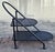 Postmodern Metal Serving Trolley in Black Lacquered Metal, 1980s For Sale - Image 4 of 8