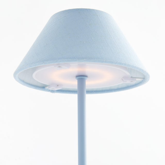 Alluna Cordless Led Lamp 10" - Light Blue For Sale In Chicago - Image 6 of 8