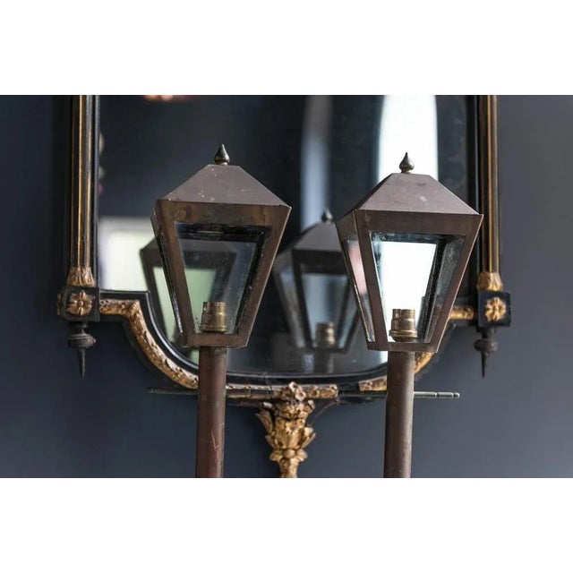 19th Century English Brass Pillar Lanterns, 1890s, Set of 2 For Sale - Image 5 of 12