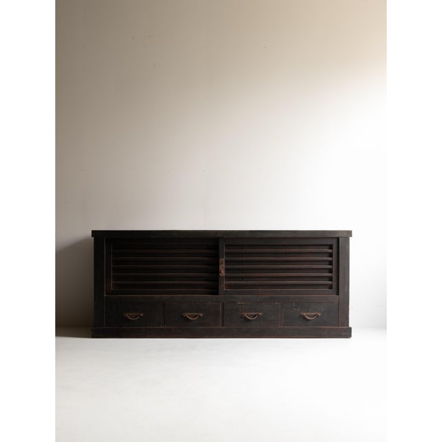 Japanese Japanese Antique Large Tansu 1860s-1900s / Sideboard Wabi Sabi For Sale - Image 3 of 18