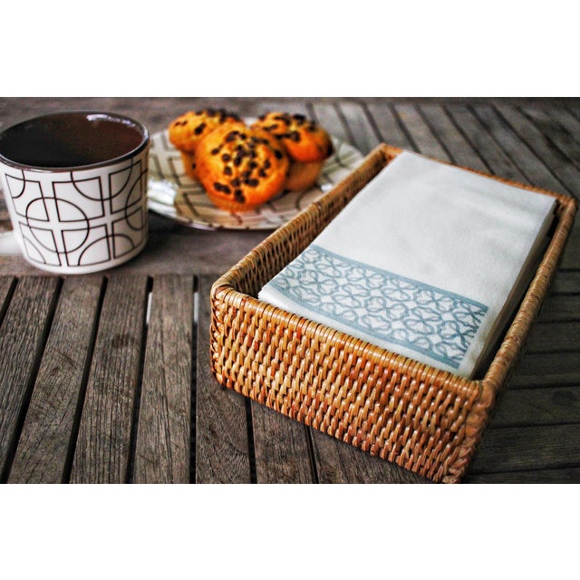 2020s Artifacts Rattan Napkin Holder For Sale - Image 5 of 5