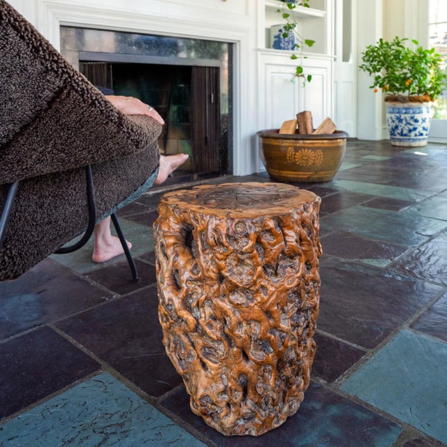 2010s Burlwood Side Table For Sale - Image 5 of 6