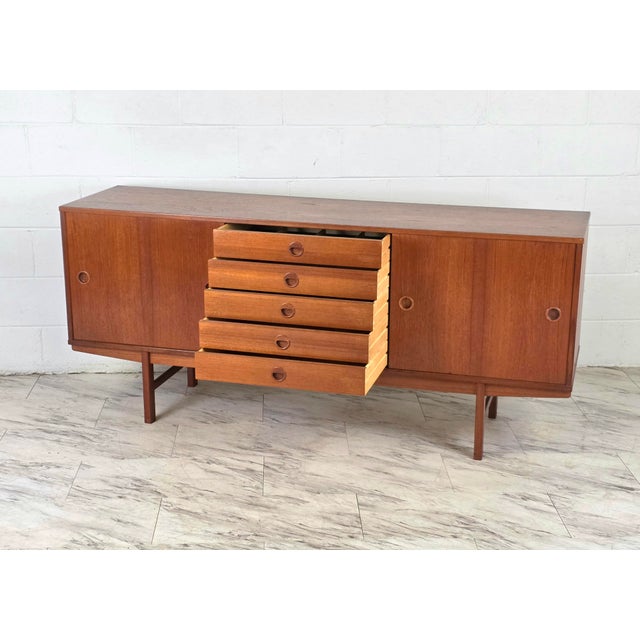 Mid 20th Century Mid 20th Century Swedish Teak Credenza in the Manner of Yvenge Ekstöm for Dux For Sale - Image 5 of 12