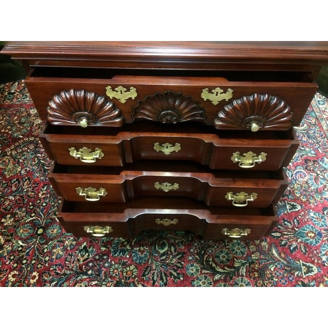 Vintage Mahogany Blockfront Chest of Drawers, Bachelor Chest For Sale - Image 6 of 10
