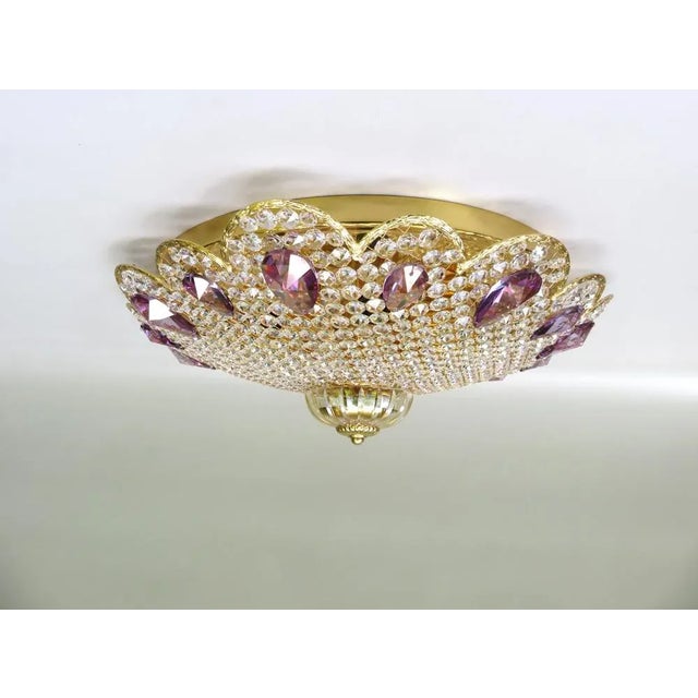 A large ceiling lamp from the 70s of Palwa in the known high-quality execution. The additional ceiling light offered here...