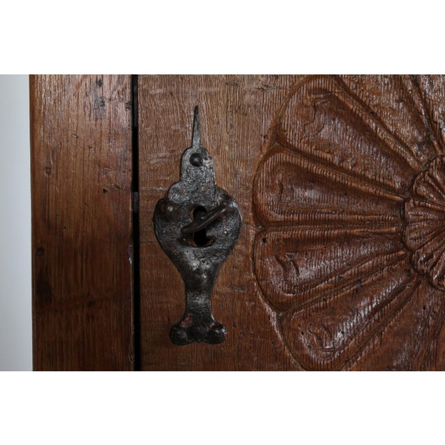 Antique Baroque Oak Cabinet, Denmark, 1800s For Sale - Image 16 of 18