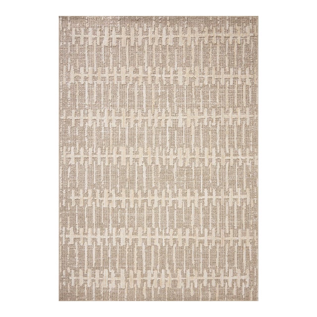 Amber Lewis x Loloi Bexley Rug in Taupe / Natural 11'-6" x 15' Area Rug For Sale