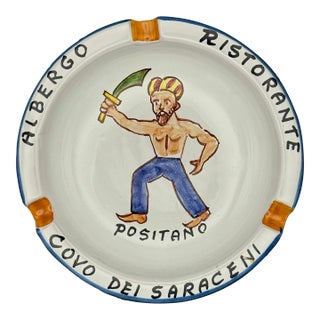 Italian Ceramic Ashtray Covo Dei Saraceni Hotel Positano For Sale
