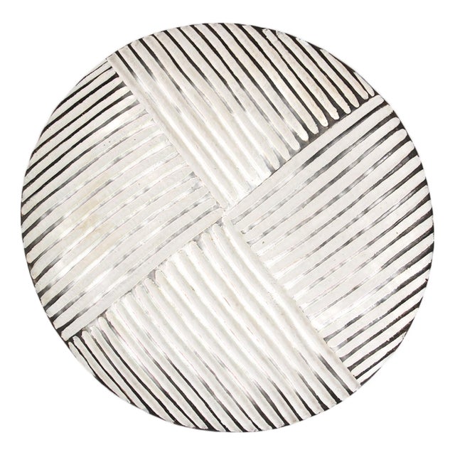 Vintage African Round Zulu Shield Modern Wall Object For Sale