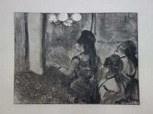 Edgar Degas, Three Women in the Living Room, Etching, 1935