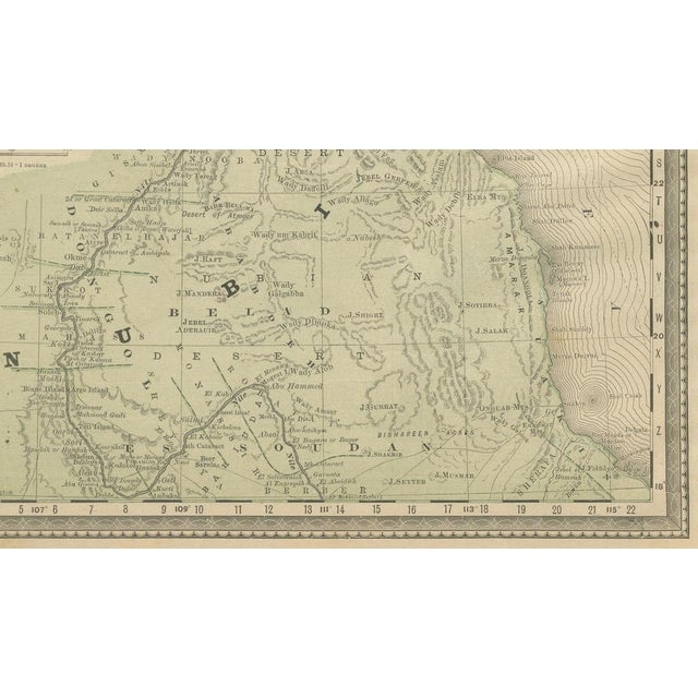 Antique Egypt and Lower Nubia Atlas Map of the Nile, 1888 For Sale - Image 4 of 9