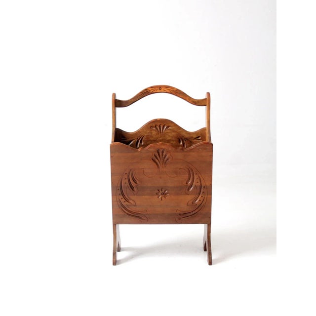 Vintage Magazine Rack Stand For Sale - Image 11 of 11