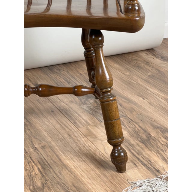 Pair Vintage Stickley Cherry High Back Windsor Chairs For Sale - Image 15 of 18