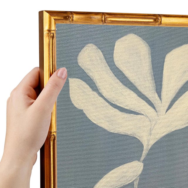 Contemporary Original Framed Acrylic Botanical Painting, Organic Boho Art Floral Wall Art by Tatiana Duperault For Sale - Image 3 of 4