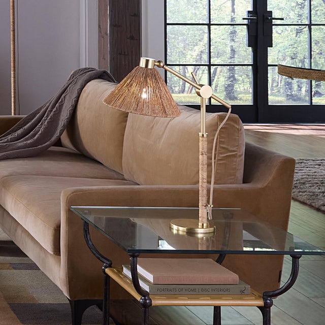 Fitzgerald Table Lamp, Natural Abaca Rope This adjustable table lamp practically begs you to relax beneath it with a cool...