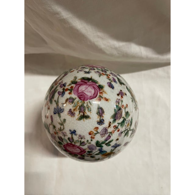 Crackle-Glazed Porcelain Egg on Gilt Bronze Base For Sale - Image 11 of 12