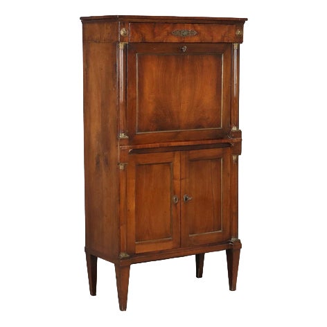 Empire Walnut Secretaire For Sale