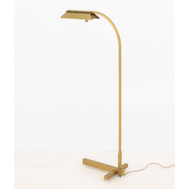 Brass Casella Lighting Adjustable Floor Lamps, Pair For Sale - Image 8 of 10