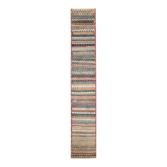 Galerie Shabab Collection Mid-20th Century Handmade Turkish Anatolian Modern Style Runner For Sale
