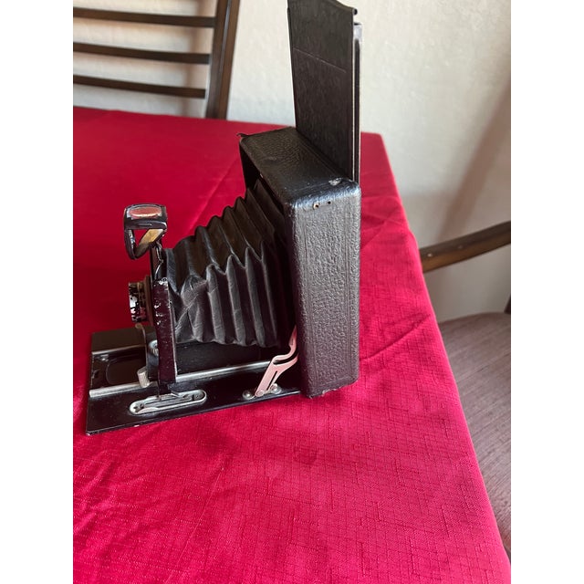 Metal Antique German Folding Camera – Friedrich München Coronar Lens – C. 1910–1920 For Sale - Image 7 of 18
