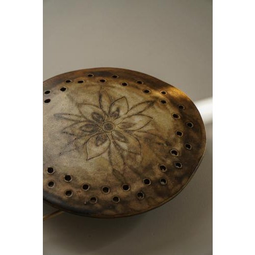 Mid-Century Danish Organic Sculptural Ceramic Wall Sconce, 1970s For Sale - Image 6 of 18