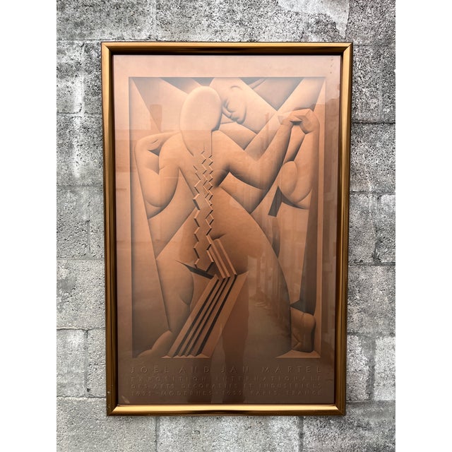Art Deco An & Joël Martel 1925 Paris International Exhibition of the Decorative Arts and Industries Framed Art Deco Poster. For Sale - Image 3 of 16