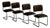 1970s Cantilever Dining Chairs in Brown Chenille - Set of 4 For Sale