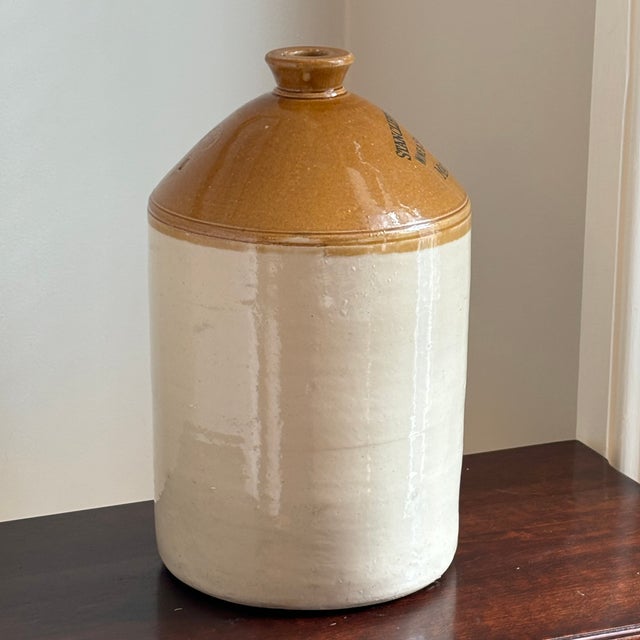Antique English Stoneware Flagon For Sale - Image 10 of 12