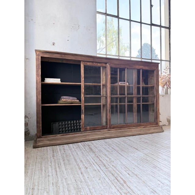Workshop Cabinet with Glass Doors, 1950s For Sale - Image 12 of 18