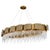 Gold Collection Marte Chandelier in Metal and Crystal by Jago For Sale - Image 8 of 8