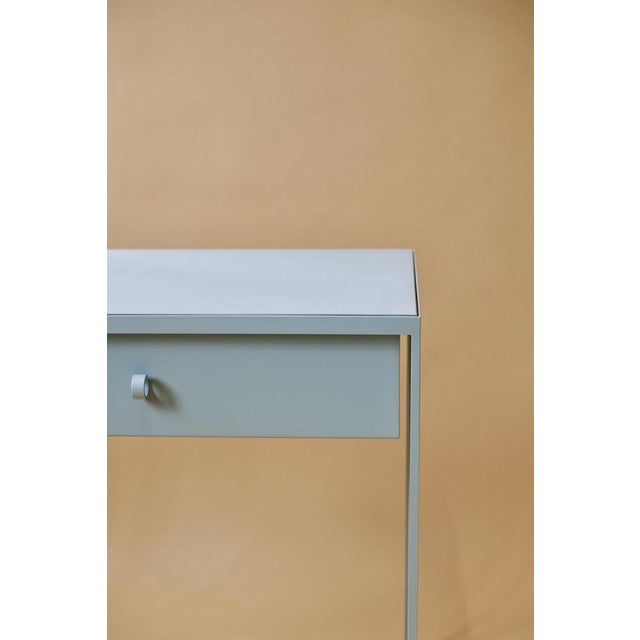 Large Black Desk with Natural Linoleum Drawer from &New For Sale - Image 6 of 8