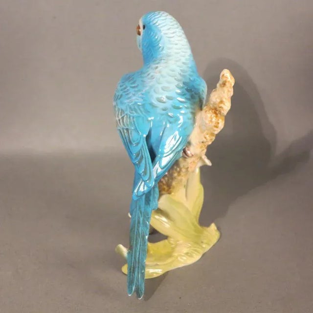 Mid-Century Modern Porcelain Figure of Budgie by Göbel, 1970s For Sale - Image 3 of 6