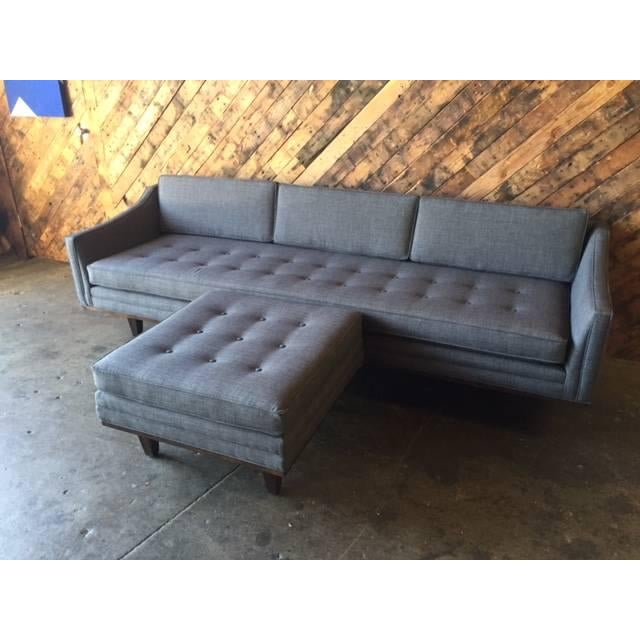 Mid-Century-Style Tufted Sofa with Ottoman | Chairish (640 x 640 Pixel)