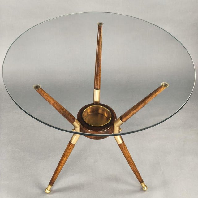 Mid 20th Century Mid-Century Italian Round Coffee Table by Cesare Lacca, 1950s For Sale - Image 5 of 10