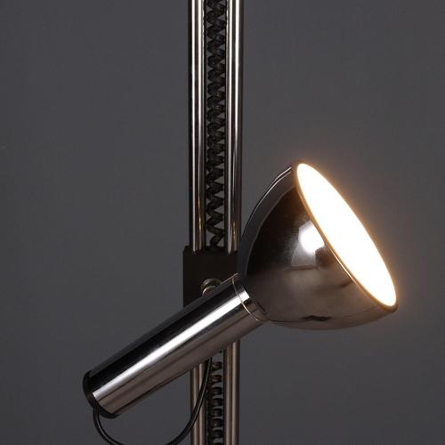 Chromed Metal Floor Lamp For Sale - Image 3 of 11