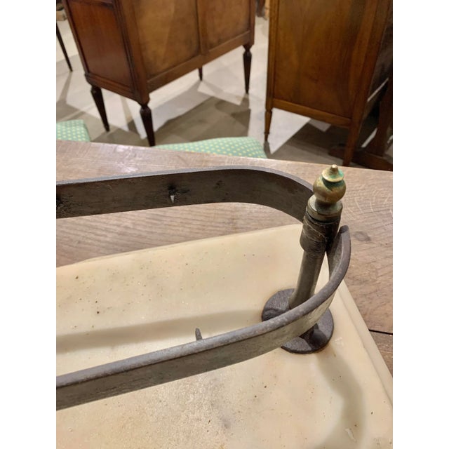 White 19th Century Meat Holder on Marble Slab For Sale - Image 8 of 11