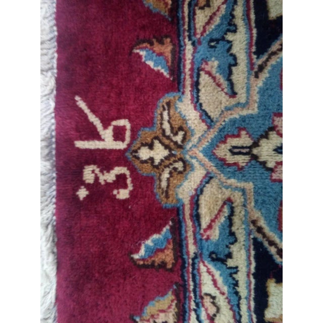 Textile 1970's Signed Pesian Khorassan Rug-9'8" X 12'2" For Sale - Image 7 of 9